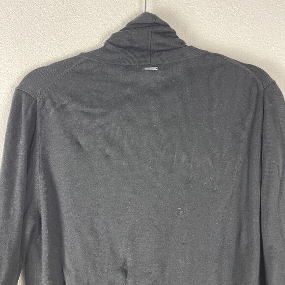 Antony Morato Cardigan Sweater Mens Large Black Knit Button Front Shawl Collar - Picture 11 of 13